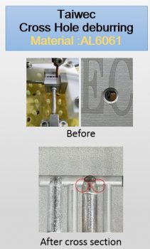 Taiwec Cross Hole deburring Taiwec Cross Hole deburring